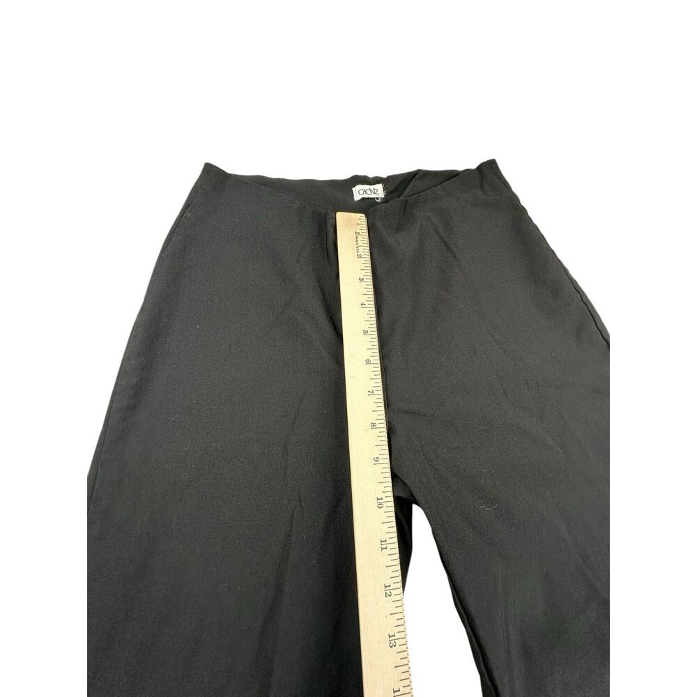 Cache Black Studded Side Slit Flare Pants Wide Leg Y2K Glam Rock 25x27 READ - Picture 5 of 9